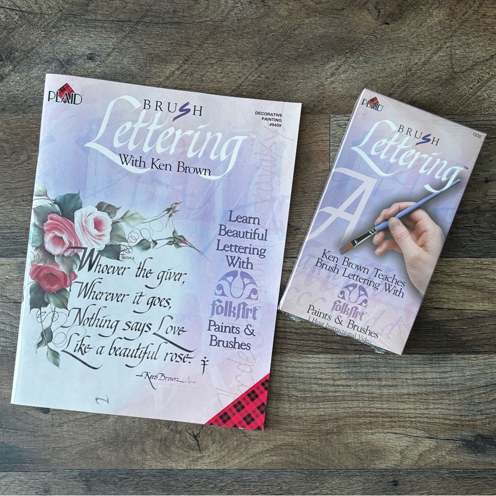 Plaid Brush Lettering With Ken Brown Book & VHS